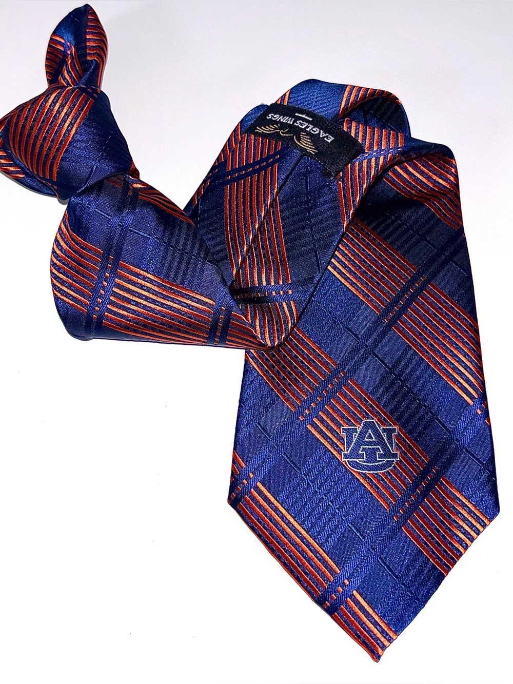 Auburn University Navy & Auburn Silk Tie